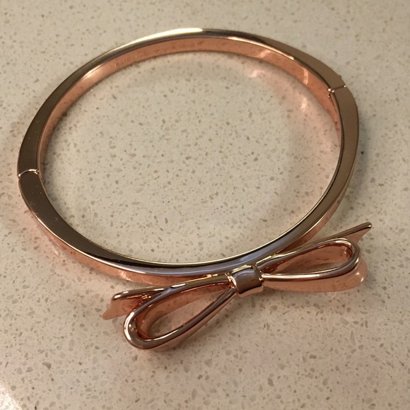 Rose gold Kate Spade bow bangle bracelet